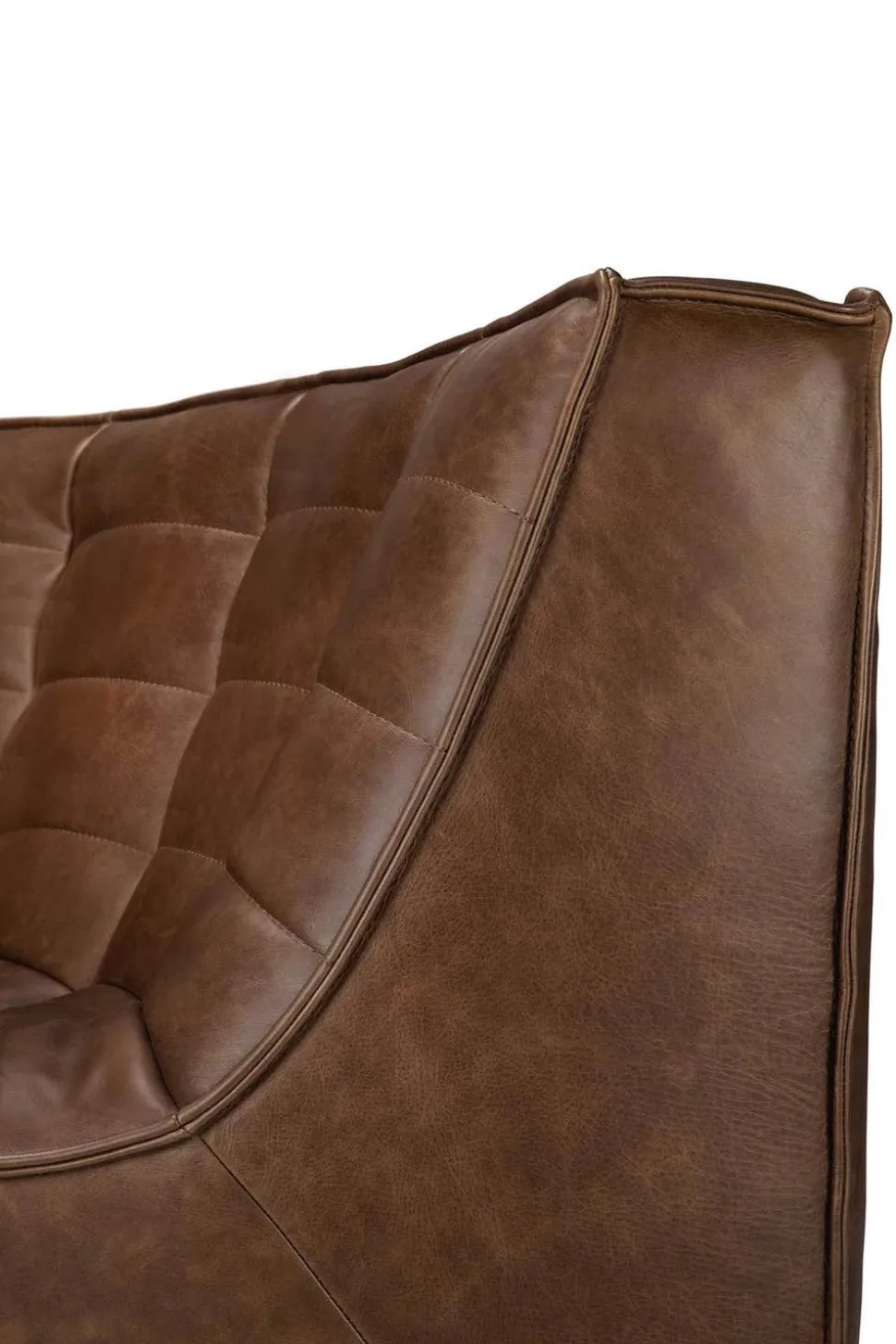 N701 Soffa 90° Runt Hörn | Läder Chestnut
