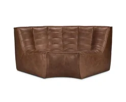 N701 Soffa 90° Runt Hörn | Läder Chestnut