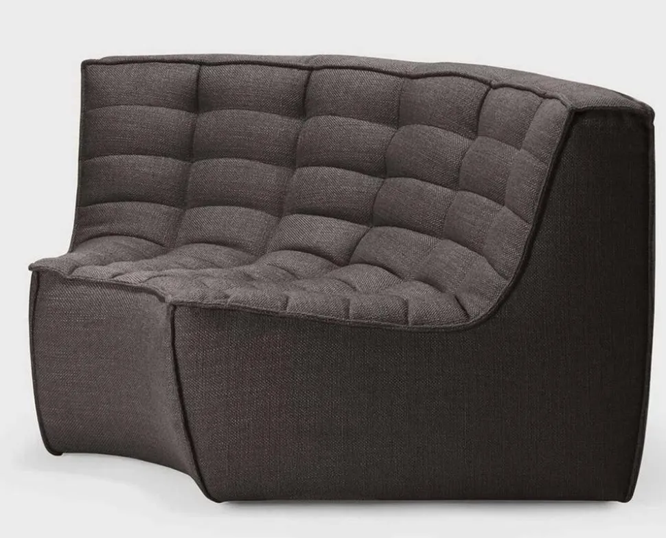 N701 Soffa 90° Runt Hörn | Tyg Dark Grey