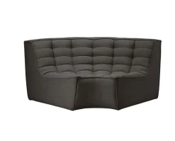 N701 Soffa 90° Runt Hörn | Tyg Dark Grey