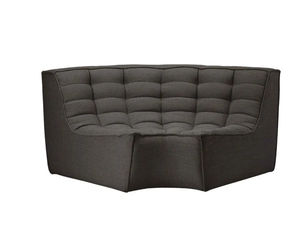 N701 Soffa 90° Runt Hörn | Tyg Dark Grey