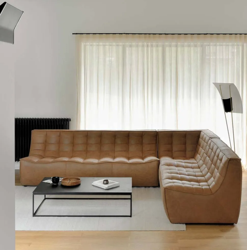 N701 Soffa 90° Runt Hörn | Tyg Dark Grey