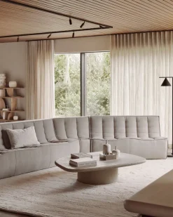 N701 Soffa 90° Runt Hörn | Tyg ECO Ecru