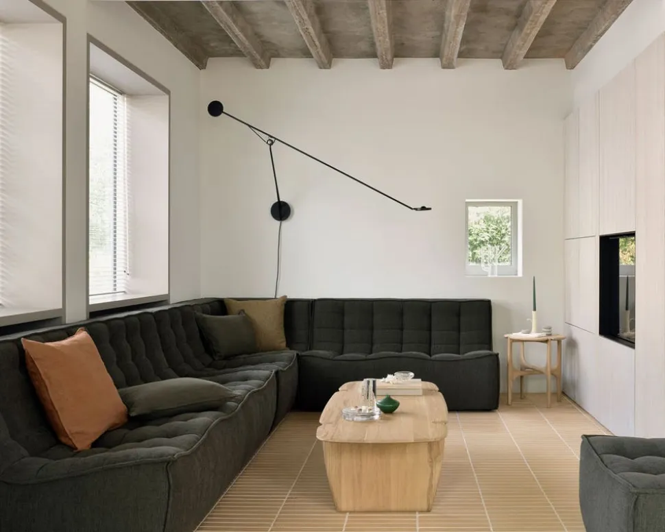 N701 Soffa 90° Runt Hörn | Tyg ECO Moss