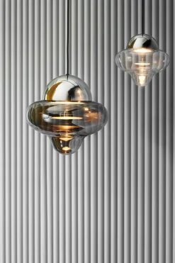 Nutty Taklampa XL | Brown/ Chrome