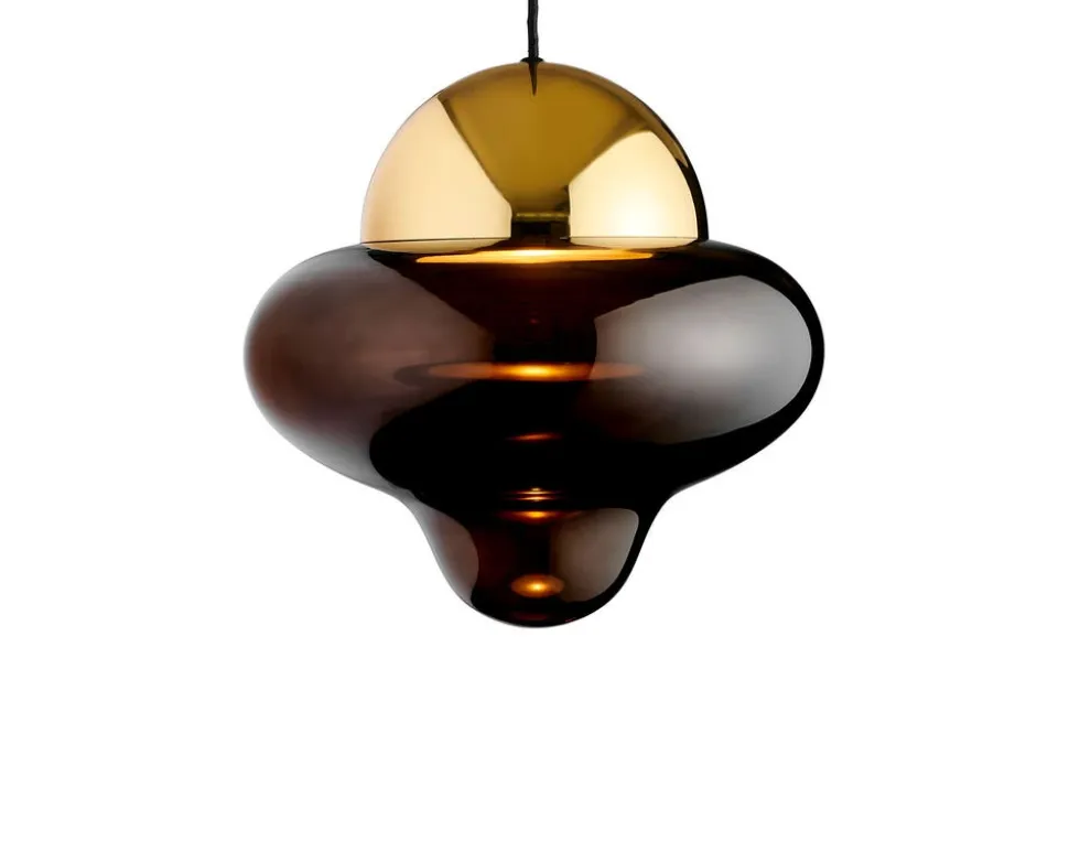 Nutty Taklampa XL | Brown/ Gold