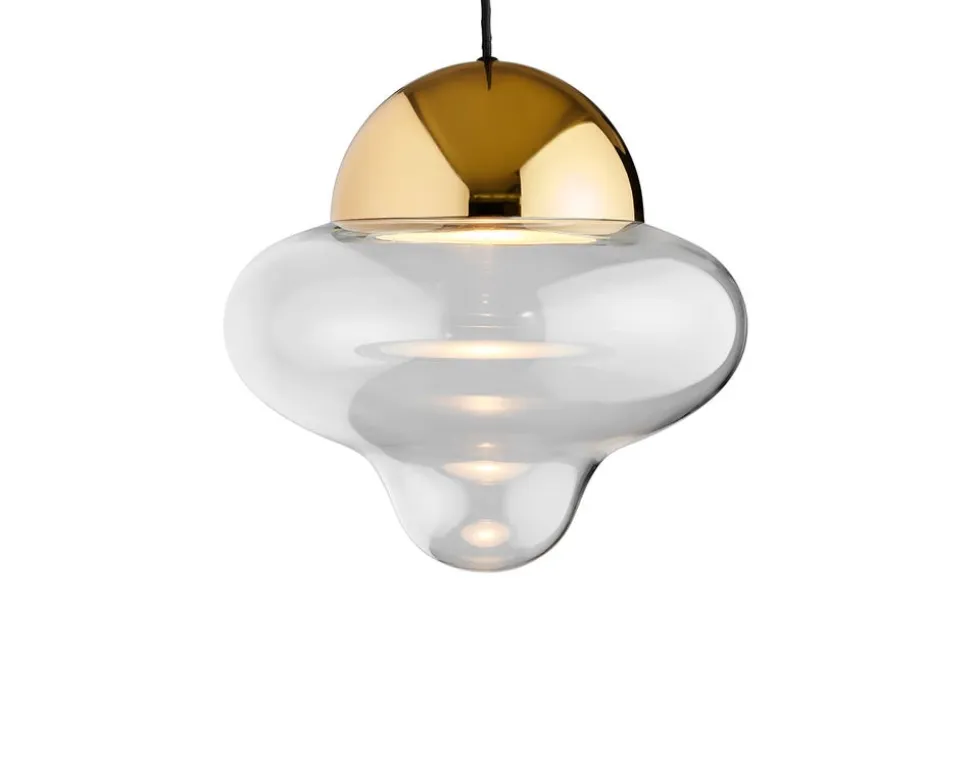 Nutty Taklampa XL | Clear/ Gold