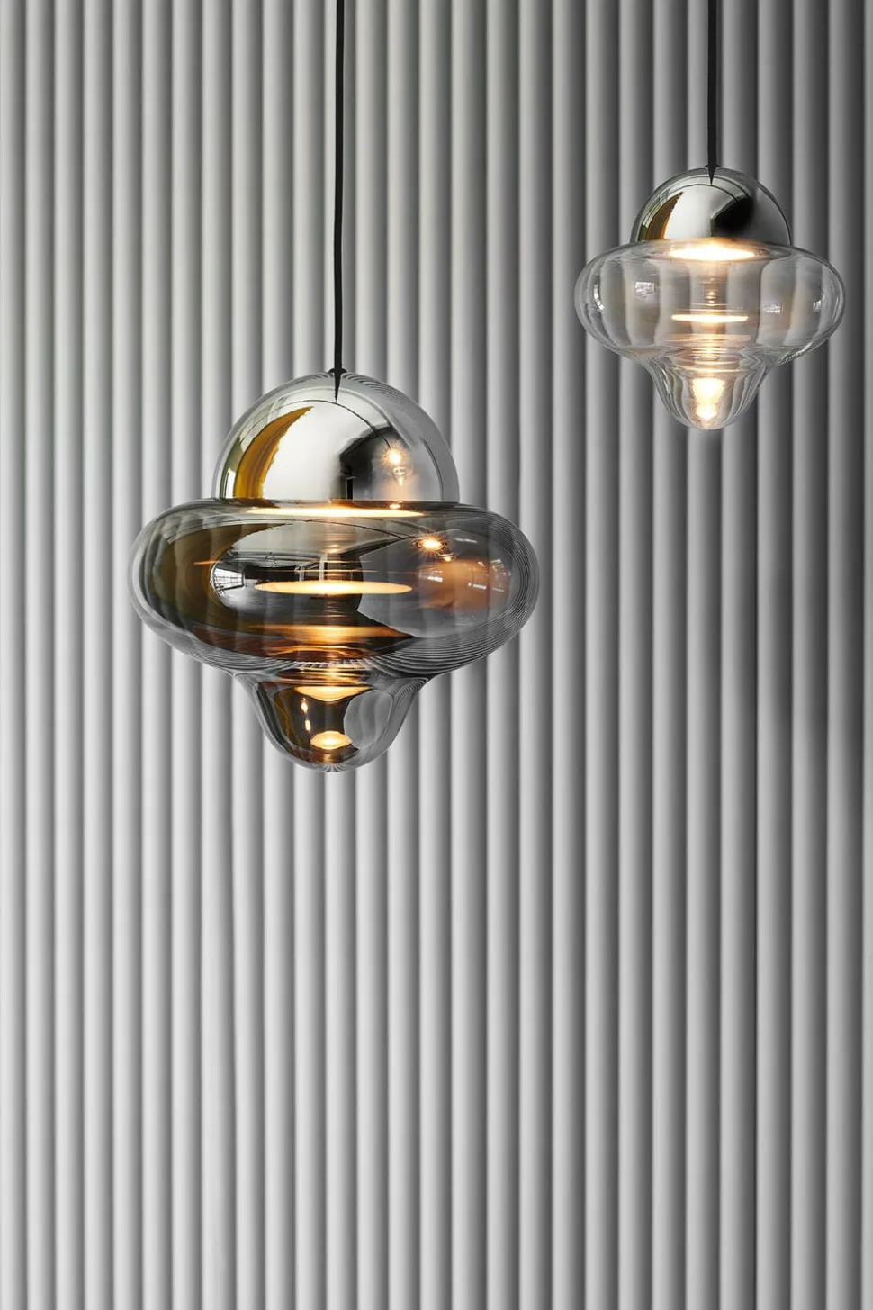 Nutty Taklampa XL | Smoke/ Chrome
