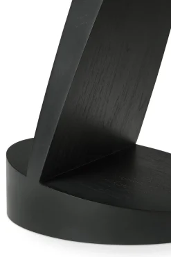Oblic Sidobord | Svartbetsad Teak