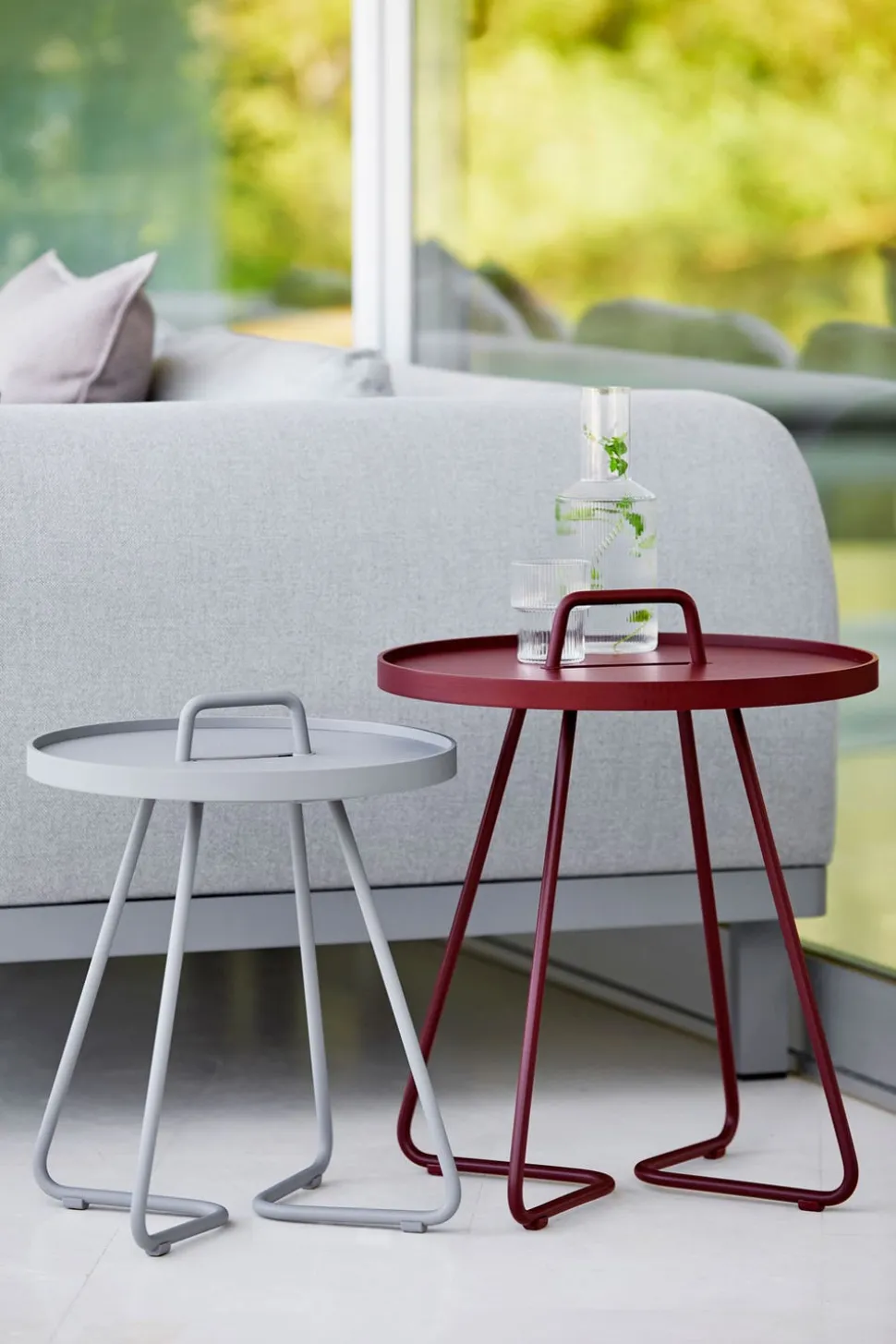 On-the-move Sidobord | Small | Taupe