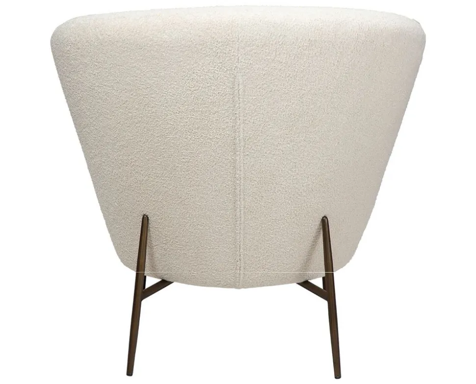 Orbit Loungestol | Dove RPES Bouclé | Antik mässing