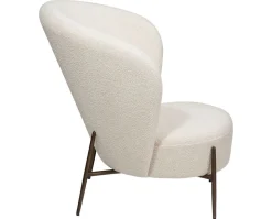 Orbit Loungestol | Dove RPES Bouclé | Antik mässing