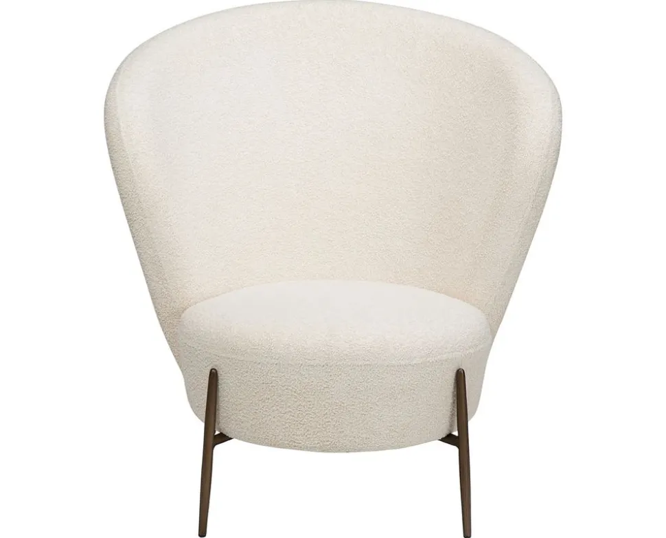 Orbit Loungestol | Dove RPES Bouclé | Antik mässing