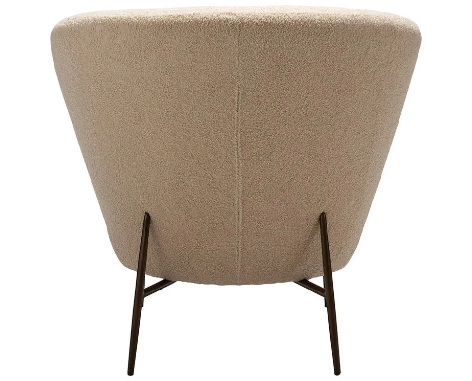 Orbit Loungestol | Frosted Almond | Antik mässing