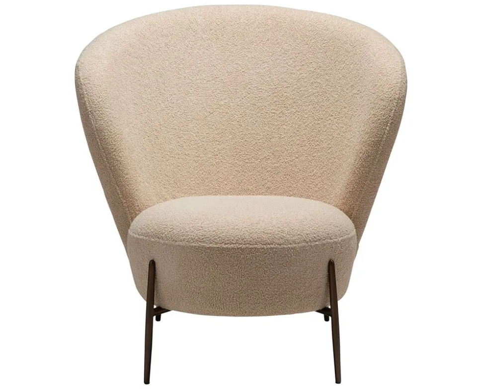 Orbit Loungestol | Frosted Almond | Antik mässing