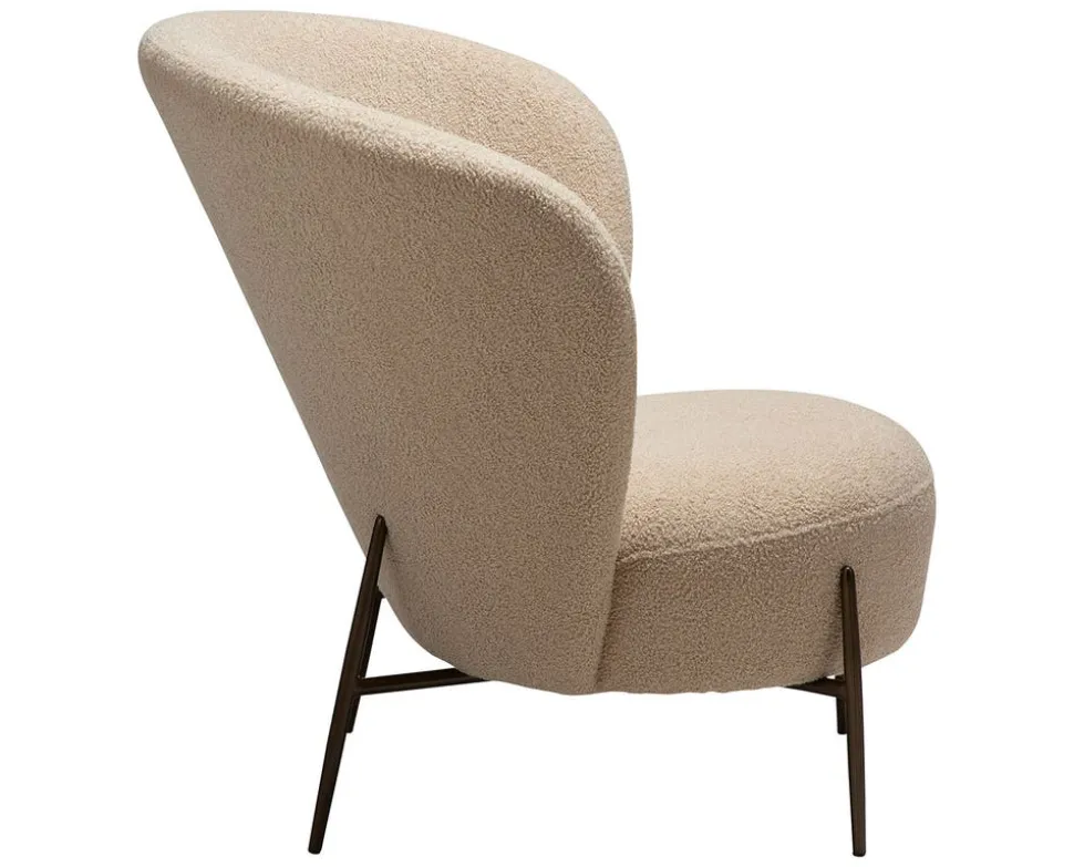 Orbit Loungestol | Frosted Almond | Antik mässing