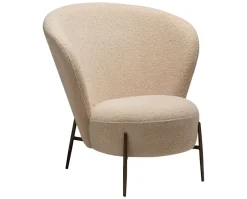 Orbit Loungestol | Frosted Almond | Antik mässing