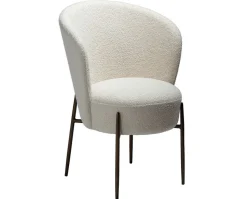 Orbit Stol | Dove RPES Bouclé | Antik mässing