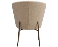 Orbit Stol | Frosted Almond RPES Bouclé | Antik mässing