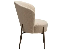Orbit Stol | Frosted Almond RPES Bouclé | Antik mässing