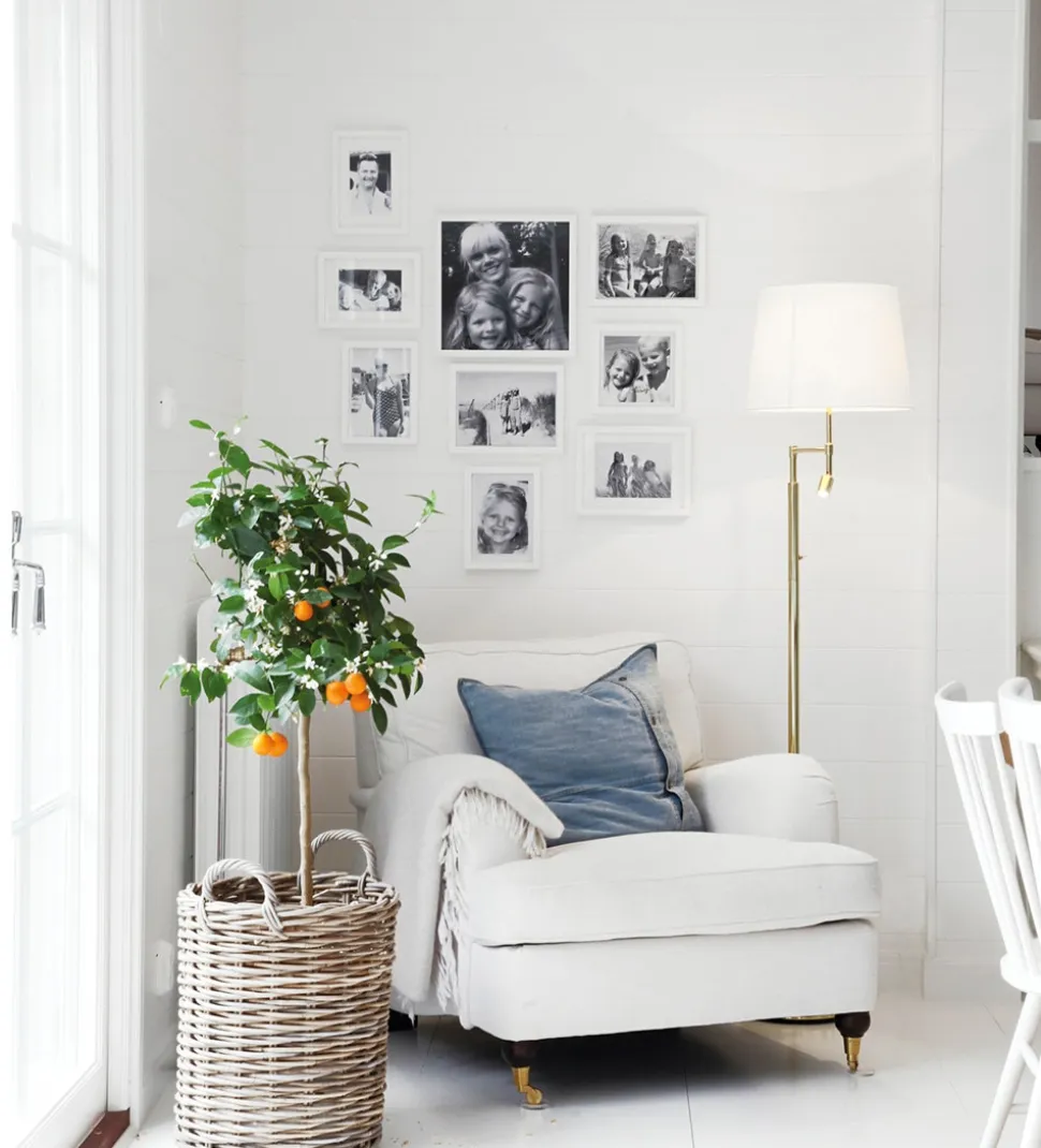 Orlando Golvlampa | Vit / Krom
