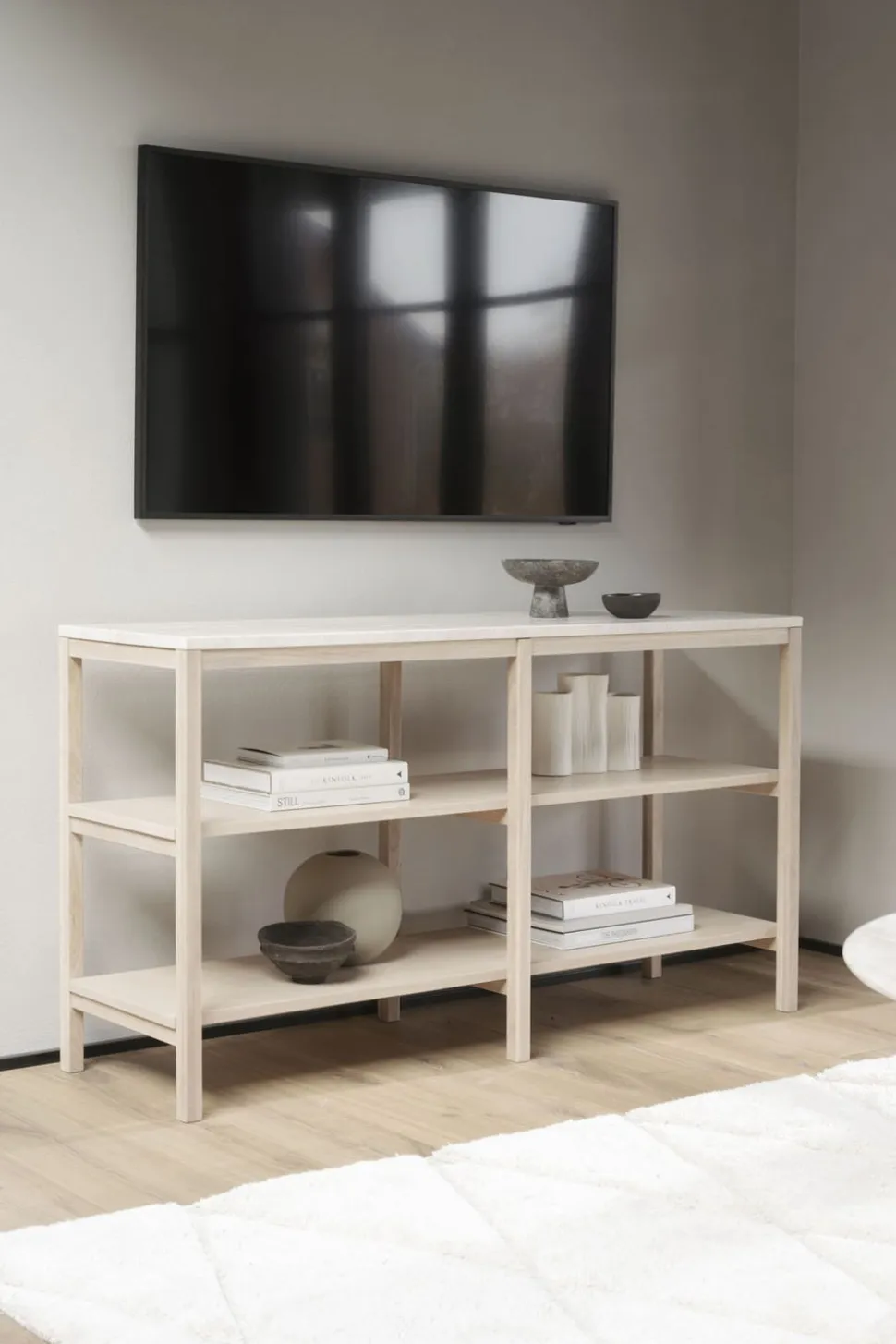 Orwel Avlastningsbord H75 | Vitpigmenterad Ek
