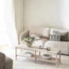 Orwel Soffbord | Vitpigmenterad Ek / Travertin
