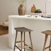 Osso Barpall Hög | Brunlackad Teak