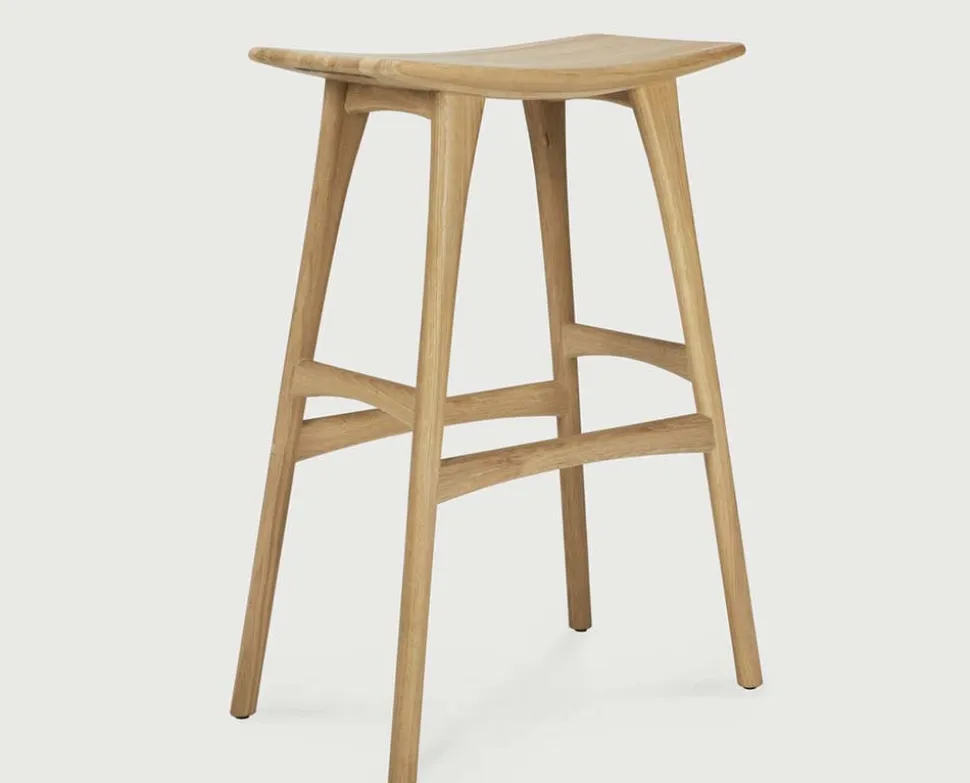 Osso Barpall Hög | Lackad Ek