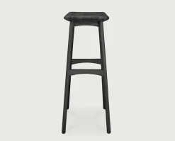 Osso Barpall Hög | Svartlackad Ek