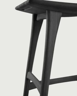 Osso Barpall Hög | Svartlackad Ek