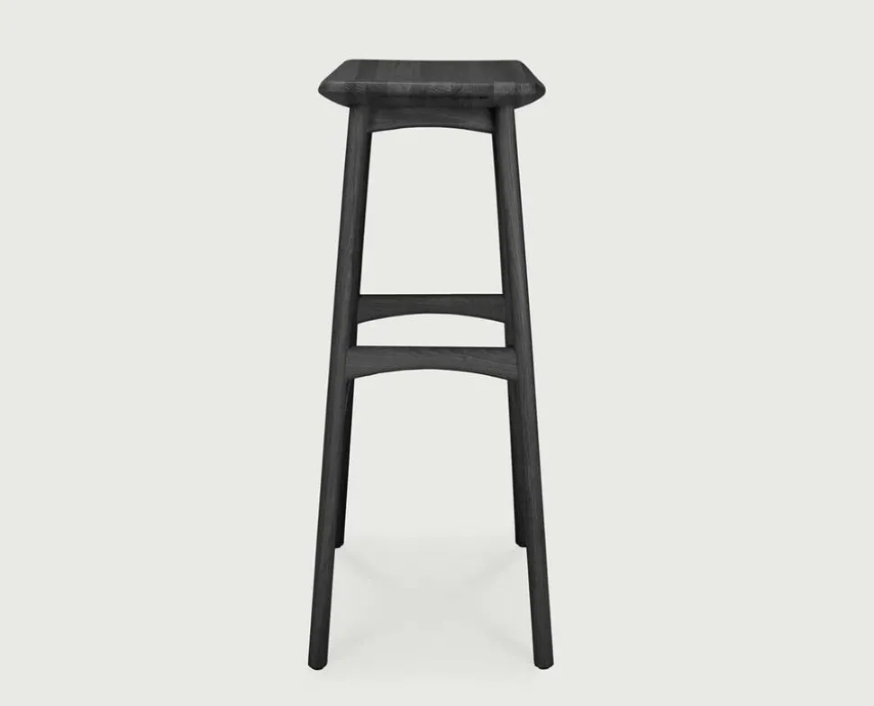 Osso Barpall Hög | Svartlackad Ek