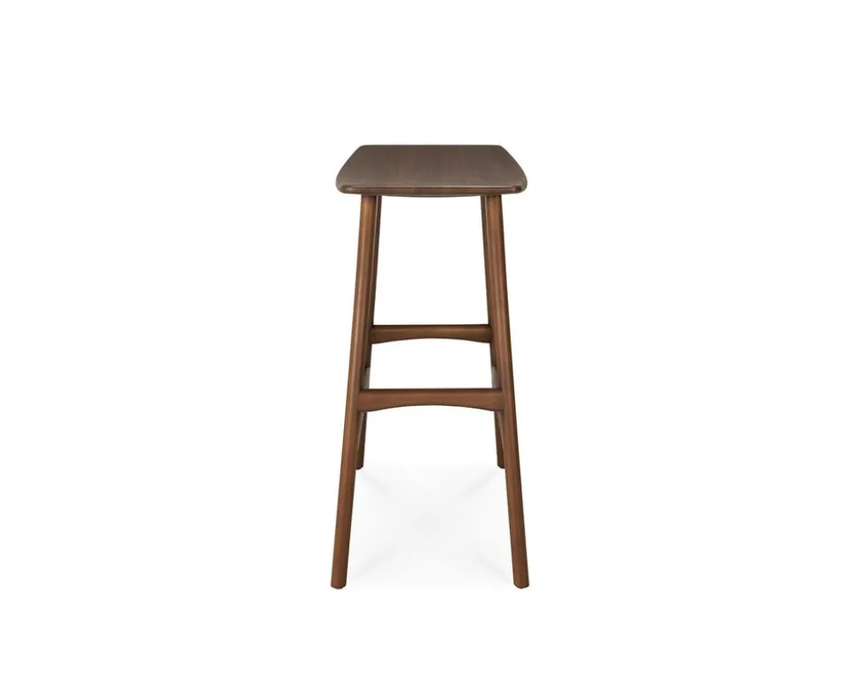 Osso Barpall Låg | Brunlackad Teak