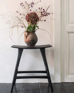 Osso Barpall Låg | Svartlackad Ek