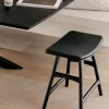 Osso Pall | Svartlackad Ek | Svart Läder