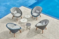 Peacock Loungefåtölj Teak | Dark Green Mix