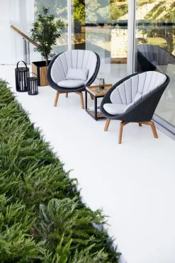 Peacock Loungefåtölj Teak | Dark Grey