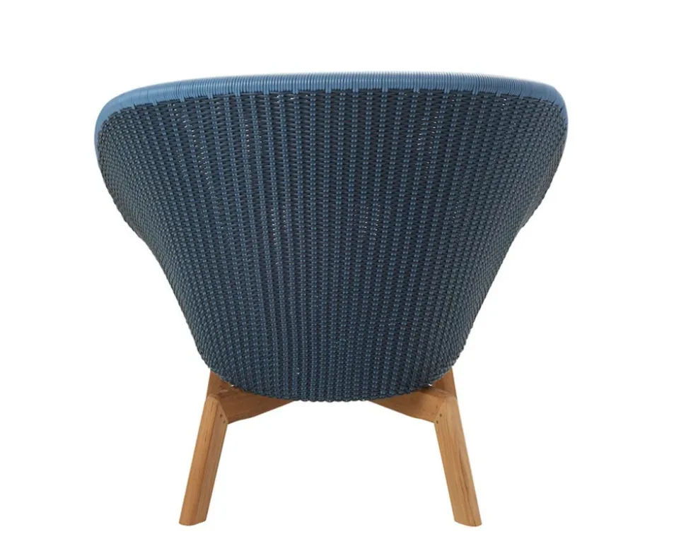 Peacock Loungefåtölj Teak | Midnight/Dusty Blue