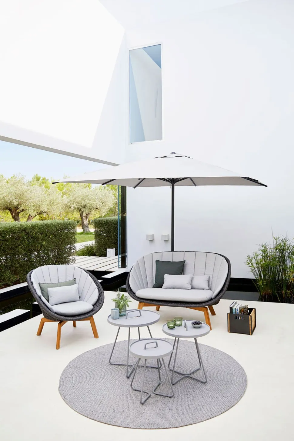 Peacock 2-sits Soffa | Grey/ Light Grey
