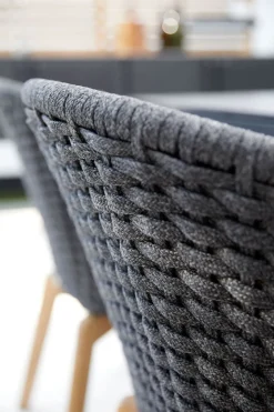 Peacock Stol | Teak | Dark Green Mix