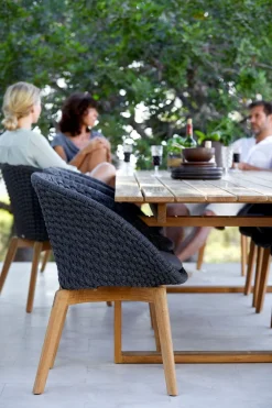 Peacock Stol | Teak | Dark Green Mix