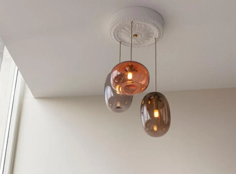 Pebble Taklampa Knubbig | Oxblod