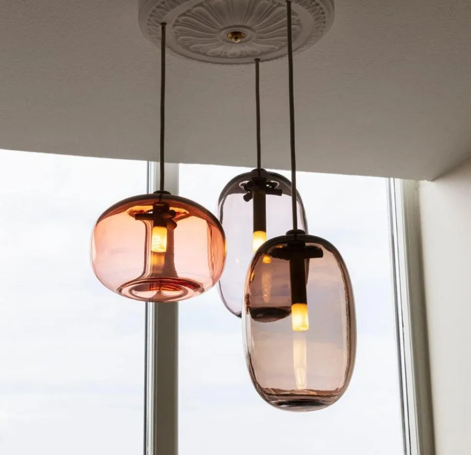 Pebble Taklampa Knubbig | Oxblod
