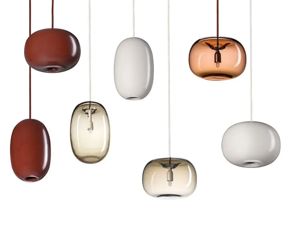 Pebble Taklampa Långsträckt | Oxblod