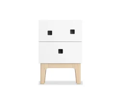 Peep S1 Sängbord | Vit/Vitpigmenterad Ek