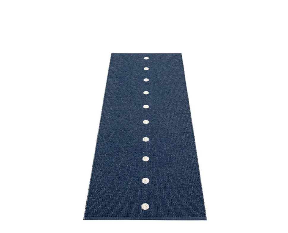 Peg gångmatta Dark Blue | Vanilla 70x140