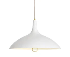 1965 Pendel | Mässing, Vit