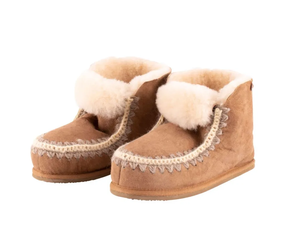 Pia Fårskinnstofflor Chestnut | Storlek 36