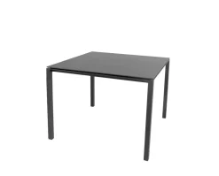 Pure Matbord 100x100 | Lava Grey/Nero Black