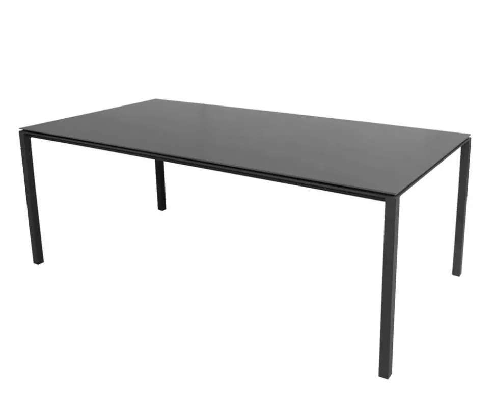 Pure Matbord 200x100 | Lava Grey/Nero Black